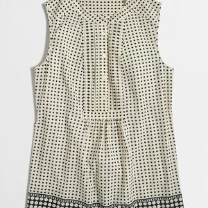 J. Crew Black and White Polka Dot Top